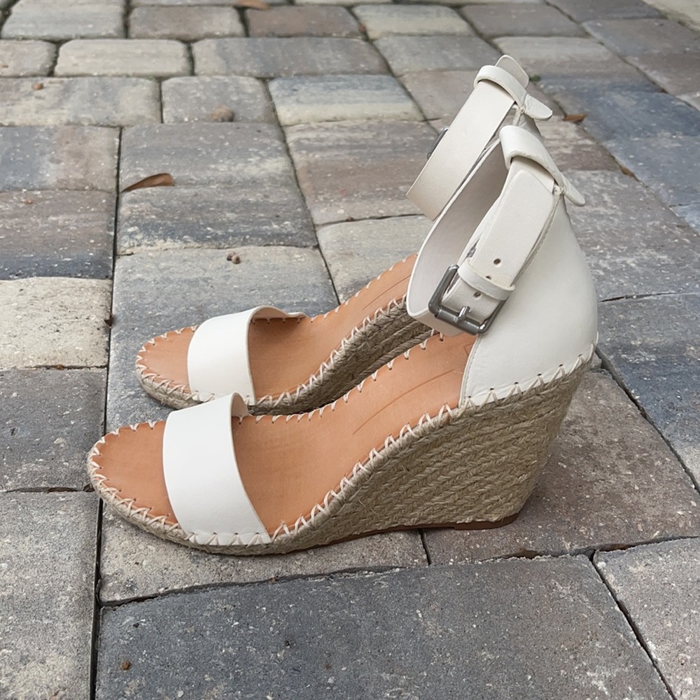 Dolce Vita White wedge espadrille sandals
